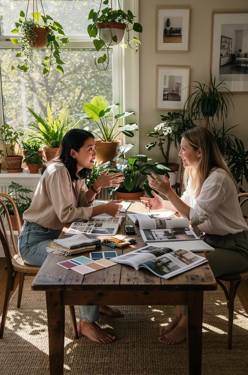 Professional interior consultation for seasonal home styling.